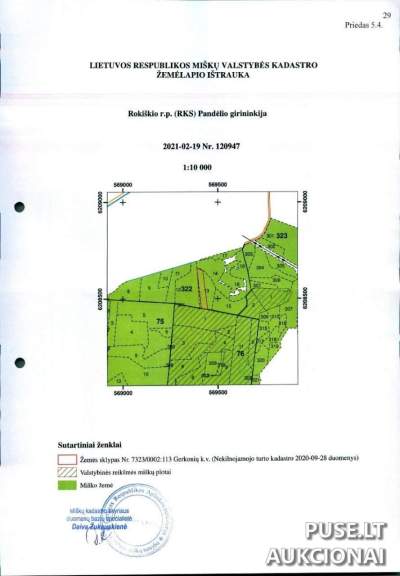 Žemės sklypas Rokiškio r. sav., Vosgučių k., 0.65 ha miškų ūkio paskirties - Pradinė kaina 1280 EUR