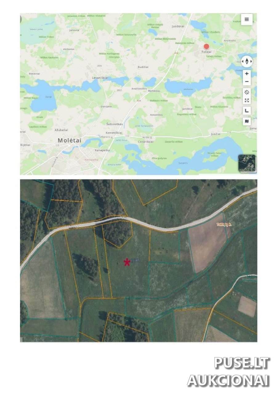 Žemės sklypas Sklypai Toliejų g., 33353 Molėtų r. sav., Lithuania 2