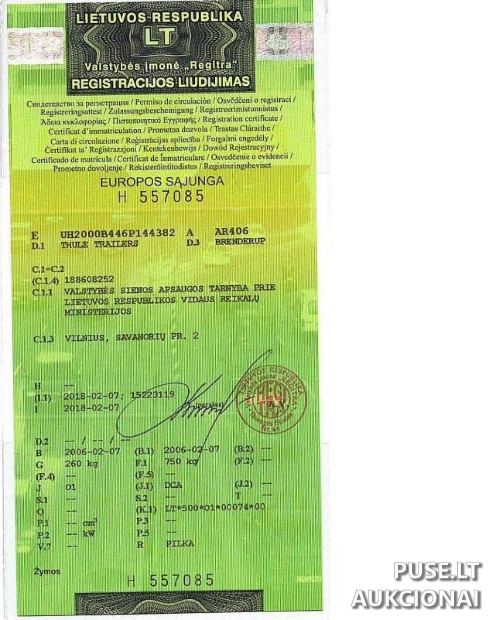 Sniegomobilis (motorinės rogės) "Bearcat 660 WT" reg. Nr. B688R su priekaba, valst. Nr. AR 406 Sniegaeigis 1