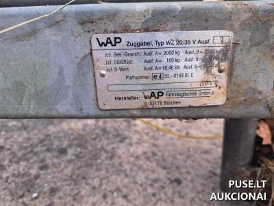 Laivo oro pagalvės priekaba 200 EUR, 2009 m. modelis, aukcionas Pagėgiuose