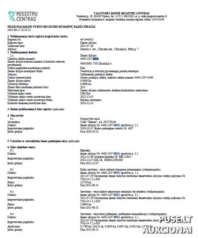 Žemės sklypas Jonavos rajone, Užusalių seniūnijoje, Rūtų g. parduodamas aukcione nuo 3510 EUR