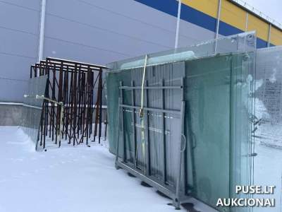 Nestandartinis statybinės medžiagos turtas Vilniuje: Grūdintas stiklas 655 kv.m. už 10387 EUR
