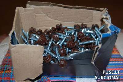 Savigręžių (varžtų) aukcionas Panevėžyje - pradinė kaina 59 EUR, 10 dėžučių