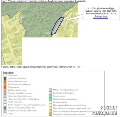 Žemės sklypas Vilniaus mieste, parduodamas aukcione nuo 5864 EUR