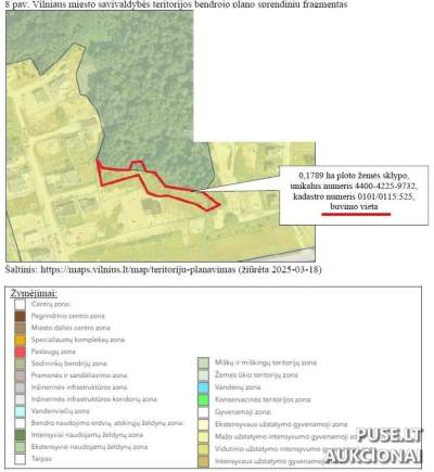 Žemės sklypas Vilniaus m. savivaldybėje, parduodamas aukcione nuo 7616 EUR