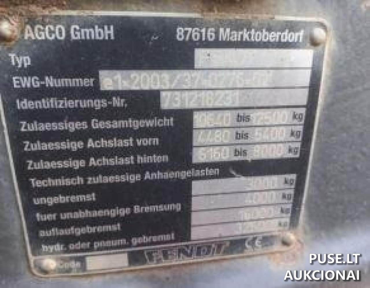 Fendt 820 Vario Traktoriai, savaeigės mašinos, priekabos, puspriekabės 7