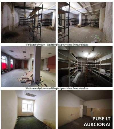 Sandėlio patalpos Vilniuje, Lapų g. 6, 650 kv.m, pradinė kaina 1236423 EUR