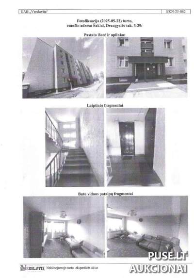 1/2 dalis buto Šakiuose, Draugystės tak. 3, 35,74 kv.m. - 5800 EUR pradinė kaina