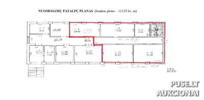 Nuomojamos 113.93 kv.m patalpos Varėnoje, M. K. Čiurlionio g. 61, nuomos konkursas su pradine 0 EUR kaina