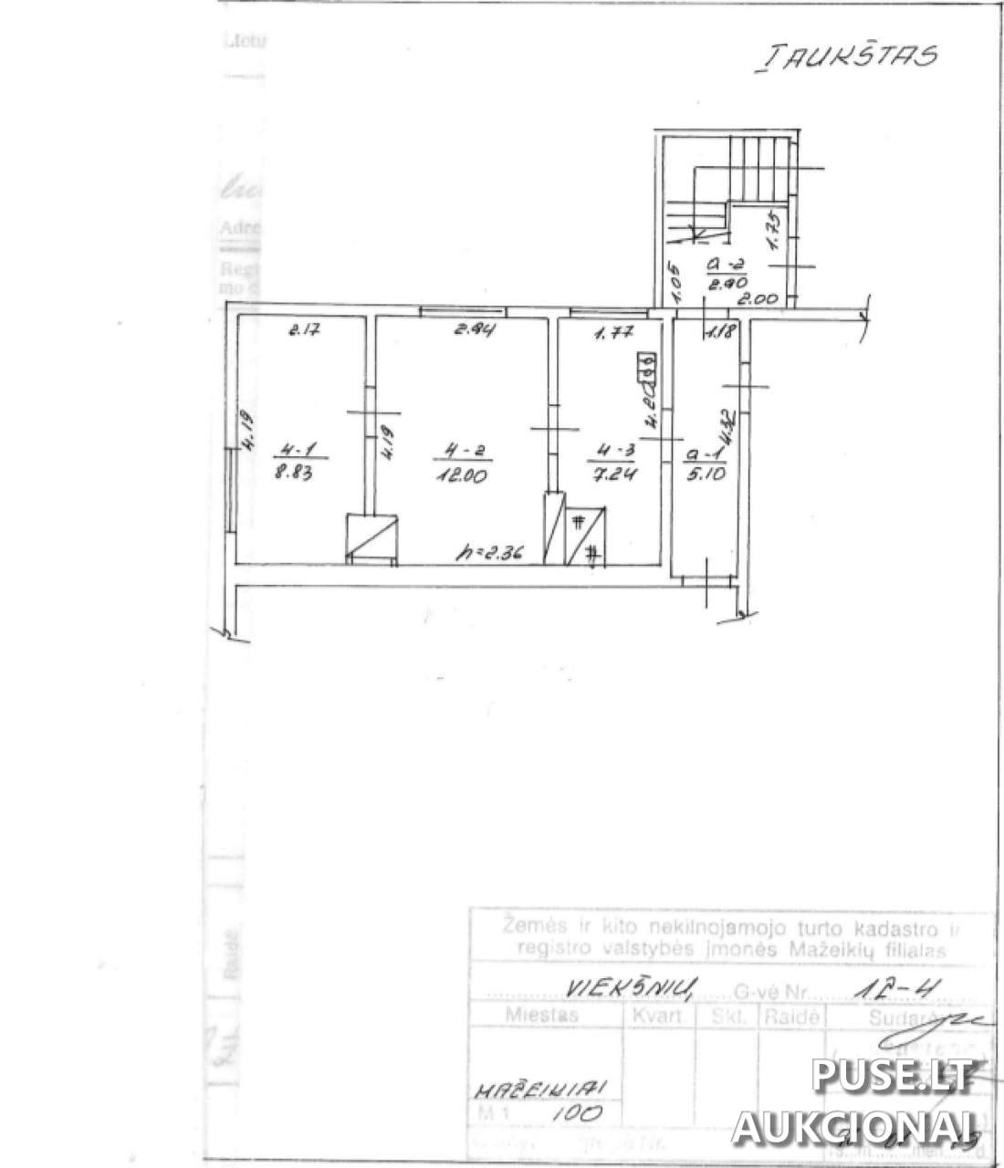 Butas Patalpos/Butai Viekšnių g. 12, 89235 Mažeikiai, Lithuania 4