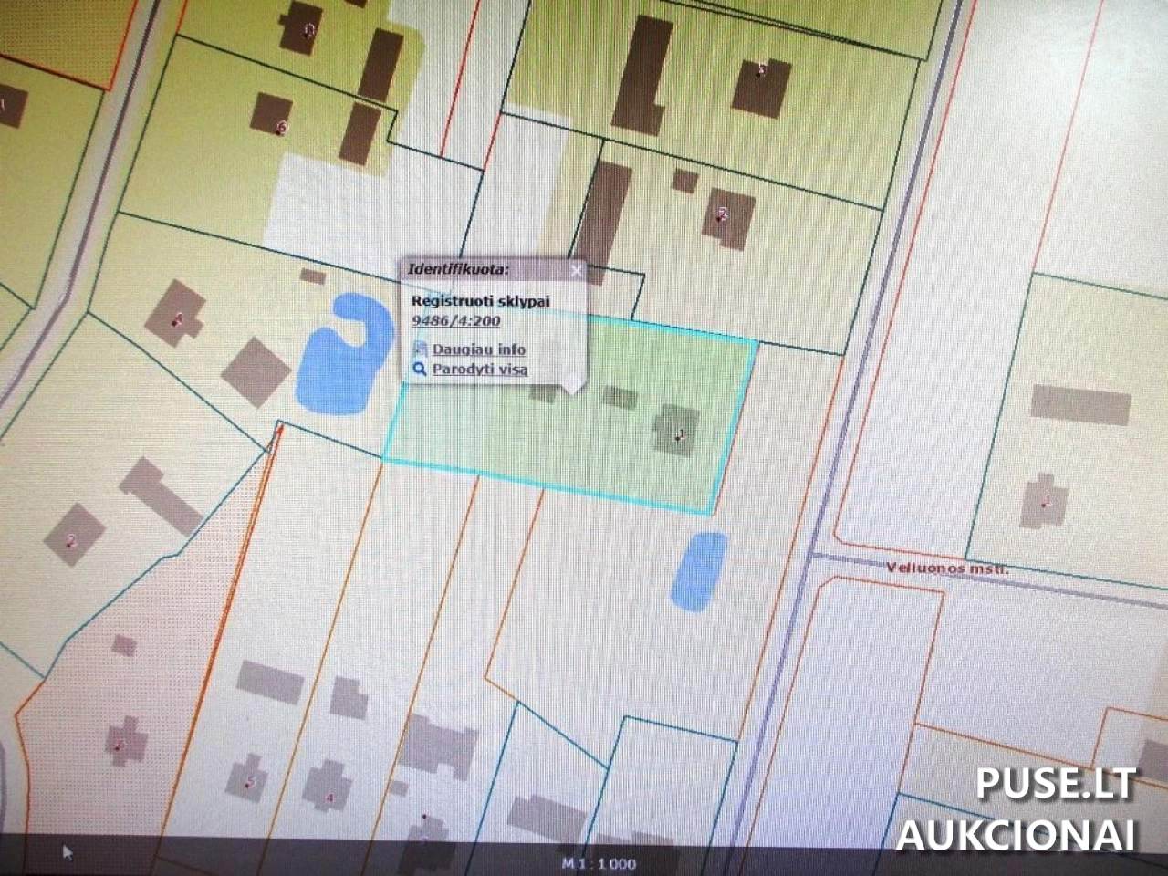 Žemės sklypas Sklypai Gervėnų g. 1, Veliuona, 74441 Jurbarko r. sav., Lithuania 1