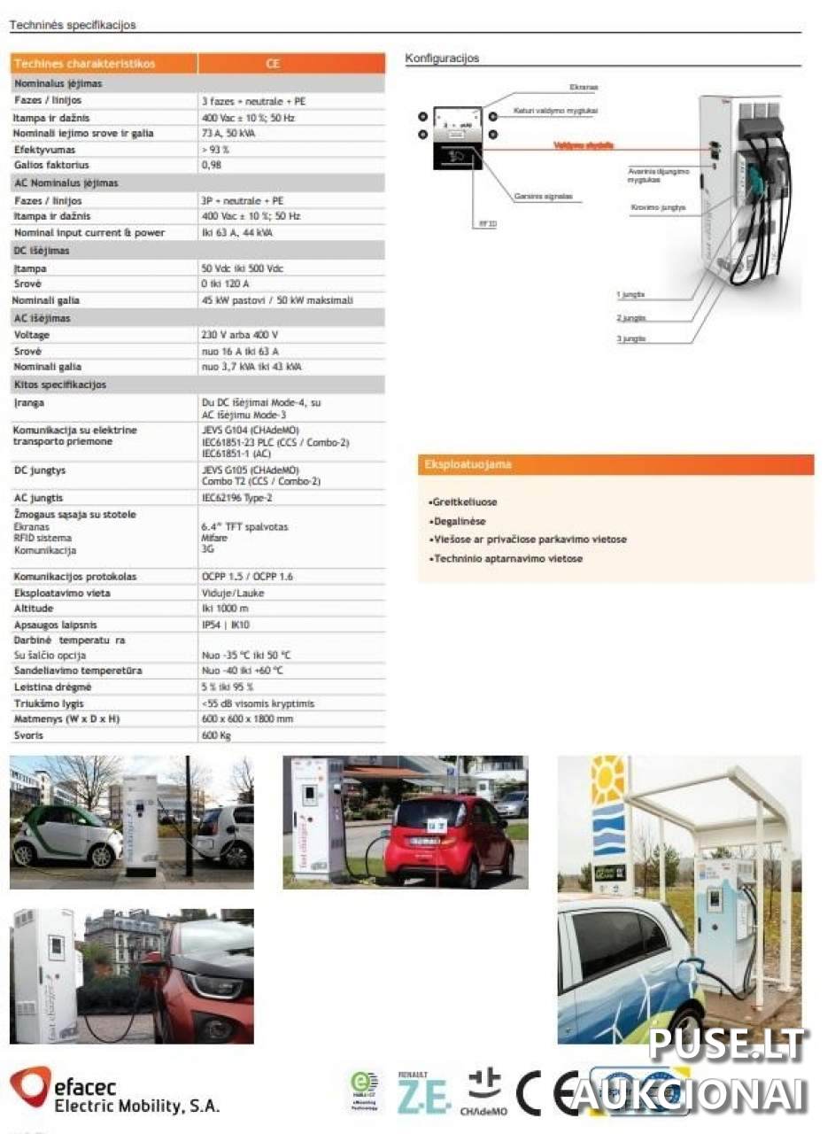 Elektromobilių didelės galios greito įkrovimo stotelė Mašinos ir įrengimai 1