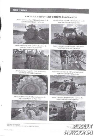 Ratinis traktorius Fendt 720 Vario 148 kW parduodamas aukcione nuo 88200 EUR