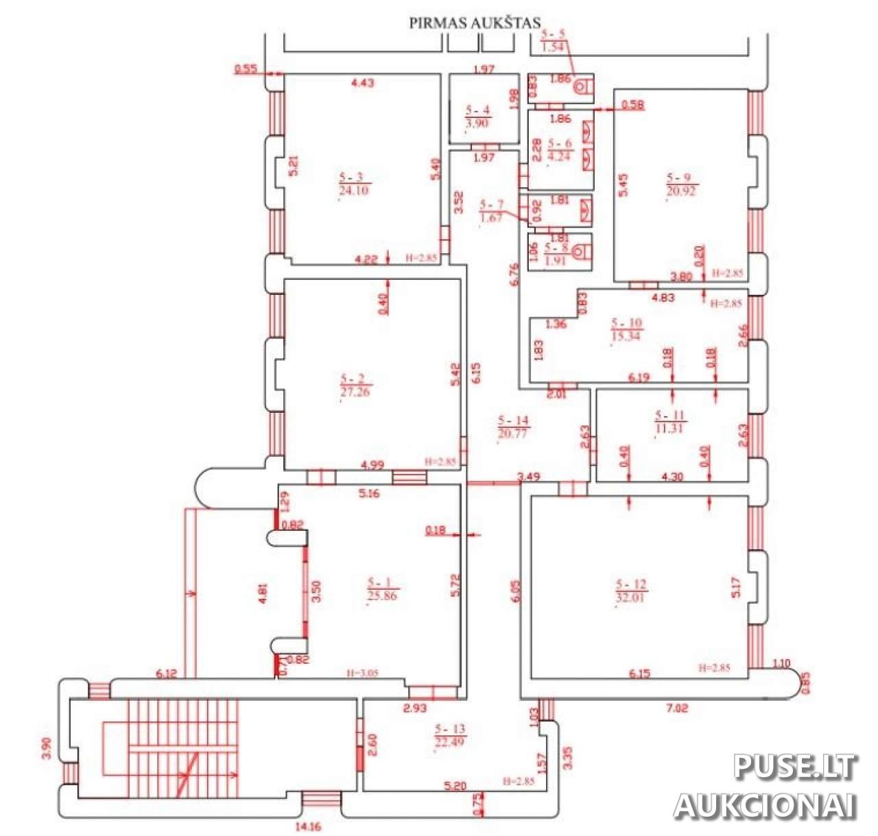 Nuomojamas turtas: Administracinės patalpos Patalpos/Butai Vilniaus g. 16, 01402 Vilnius, Lithuania 5