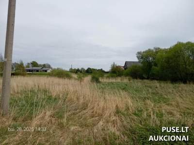 Žemės sklypas Rokiškyje Pievų g. 41B su pradine 9342 EUR kaina