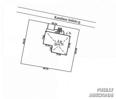 1/8 žemės sklypo dalis Vilniuje, Karaliaus Šulinio g. 4, pradinė kaina 30400 EUR - Antstolių varžytynės