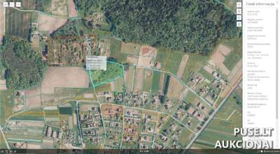 1.21 ha žemės ūkio sklypas Širvintų r. Medžiukų k. pradinė kaina 12000 EUR