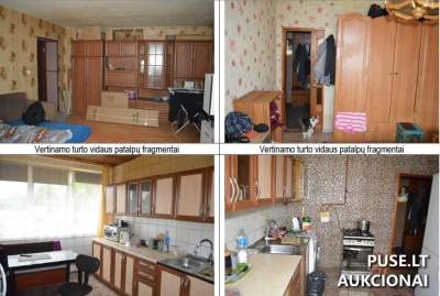 1/2 dalis 61.41 kv.m. buto Mažeikiuose, Ventos g. 14, pradinė kaina 9600 EUR