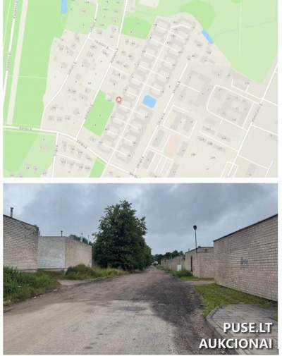 Garažas Palangoje, Bangų g. 11E, pradinė kaina 9040 EUR, antstolio vykdymo išregistruojamas turtas