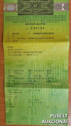 Lengvasis automobilis - Automobilis "VW PASSAT" (V/N HHC483, IT-000349)