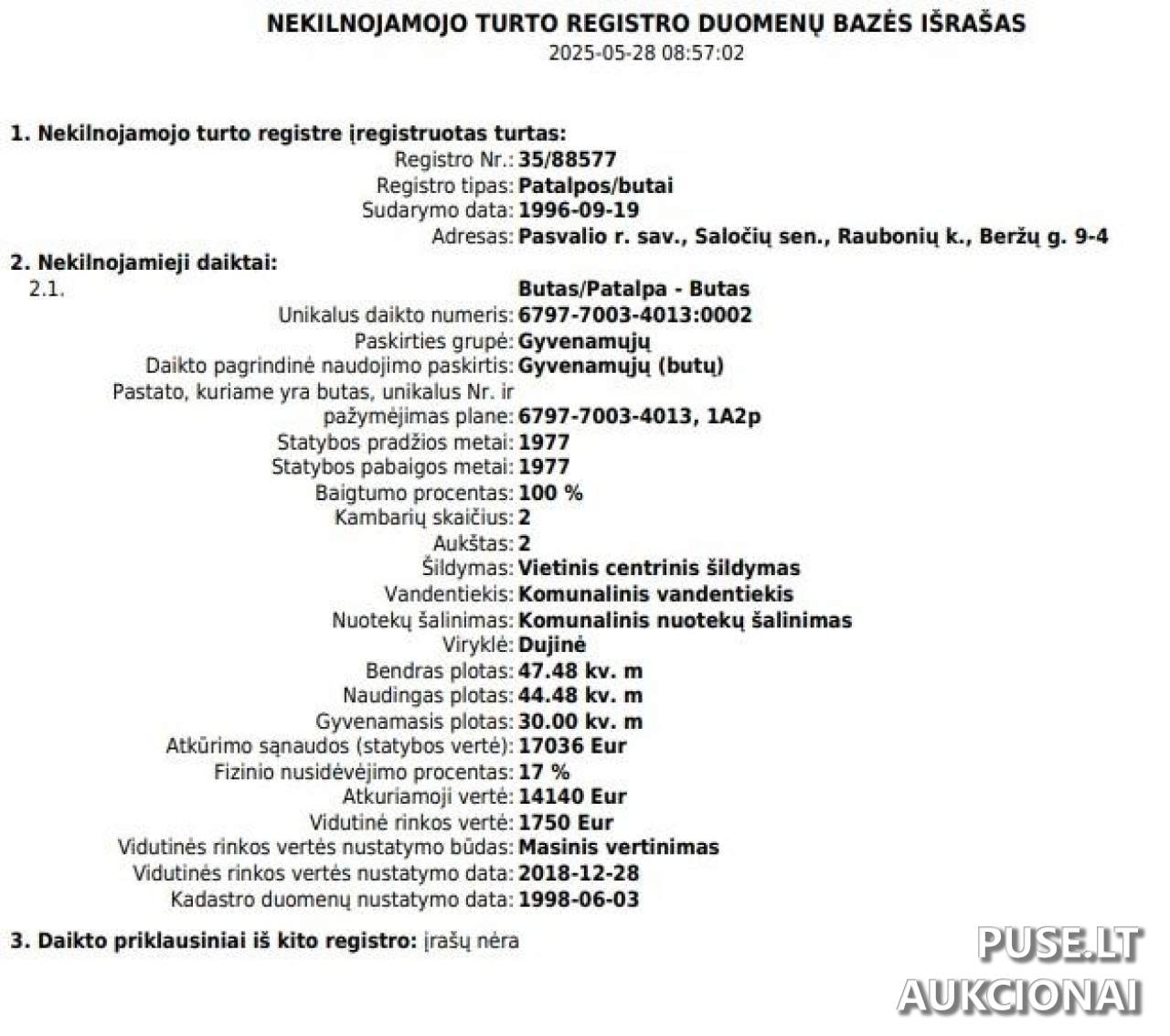 Butas Patalpos/Butai Beržų g. 9, Raubonys, 39447 Pasvalio r. sav., Lithuania 1