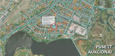 Žemės sklypo dalis (1/4) Skuodo mieste, J. Pabrėžos g. 18, su gyvenamosios teritorijos paskirtimi, pradinė kaina 6119 EUR