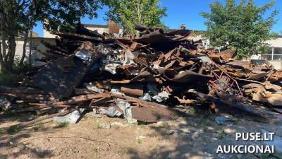 Metalo laužas Jonava Ukmergės g. 11 ir Klaipėdos g. 8, pradinė kaina 18877 EUR
