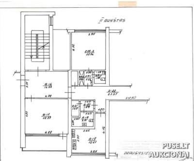 1 kambario butas Mažeikiuose, Draugystės g. 4, pradinė kaina 3870 EUR