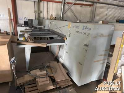 Formatinio pjovimo staklės Homag aukcionas nuo 20000 EUR - pramoninės įrangos pardavimas