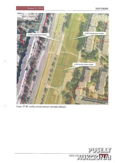 17/400 dalis žemės sklypo Vilniuje, Laisvės pr. - 21440 EUR pradinė kaina