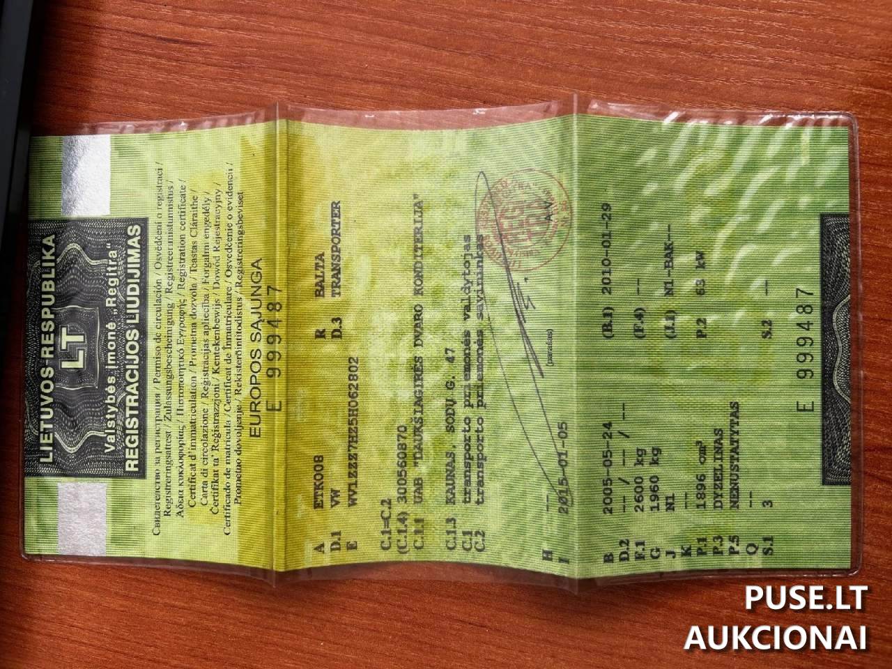 VW Transporter 2005 m. (su šaldytuvu) Nenurodyta 1