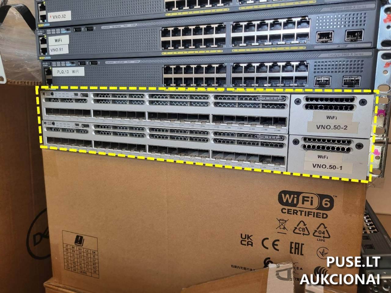 Agregavimo komutavimo įranga Cisco WS-C3850-24XS-S, 2 vnt Kompiuterių programinė ir techninė įranga 2