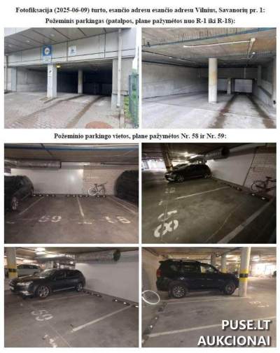 Požeminis parkingas Savanorių pr. 1, Vilniuje, 39/10000 dalys už 32000 EUR
