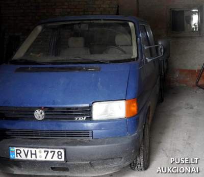 Krovininis automobilis VW T4 Doka, 1999 m., pradinė kaina 3500 EUR, varžytynės vyksta dabar