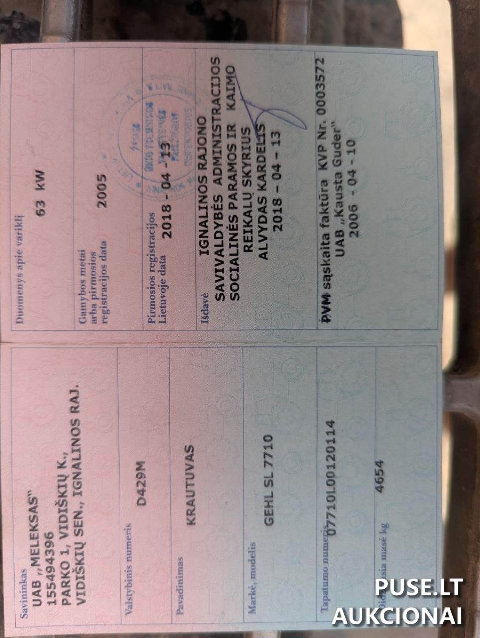 Kompaktiškas krautuvas GEHL SL7710 Neklasifikuota 1
