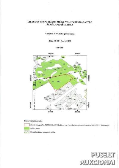 Žemės ūkio paskirties sklypas Varėnos r. Margų k. su miško plotu 14541 EUR
