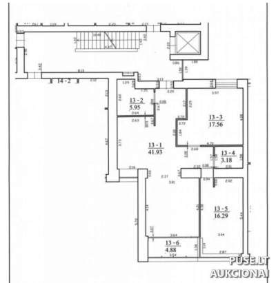 3 kambarių 89 kv.m dalinai įrengtas butas Vilniuje, M. Mažvydo g. 13, pradinė kaina 168934 EUR