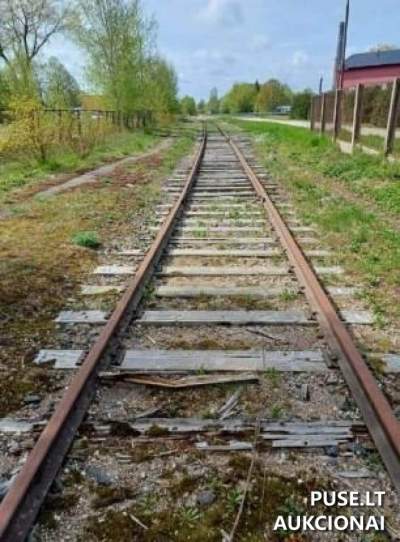 Parduodamas geležinkelio privažiuojamasis kelias Šilutėje, pradinė kaina 77100 EUR, unikalus Nr. 4400-0553-0505