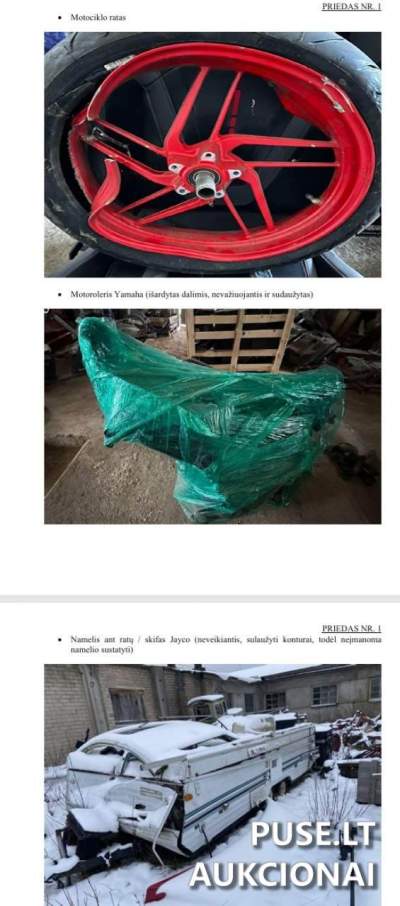 Įvairaus įmonės turto pardavimas bendru vienetu Utenoje - Automobilių dalys, kėbulai, elektronika - Pradinė kaina 11250 EUR