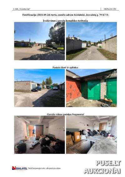Garažas Kėdainiuose Josvainių g. 79, 1/1 dalis už 2400 EUR - Antstolių varžytynės