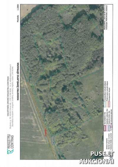 2.73 ha žemės ūkio sklypas Pagėgių savivaldybėje, Giegždų kaime, pradinė kaina 5936 EUR