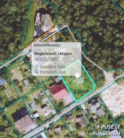 Žemės sklypas Vilniuje, Juodvarnių Sodų 24-ojoje g., 0.06 ha, pradinė kaina 20000 EUR
