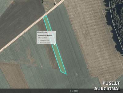 Žemės ūkio paskirties sklypo 1/2 dalis Varėnos rajone, Krivilių kaime, pradinė kaina 456 EUR, aukcionas vyksta