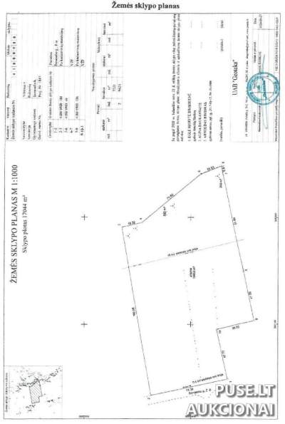 Žemės ūkio paskirties sklypas Vilniaus r. sav. Senasalio k. 1.7044 ha 7200 EUR