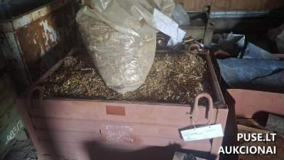 Žalvario drožlės 0.270 tonos aukcione Drūkšinių k., Visagino sav. pradinė kaina 1200 EUR su garantiniu įnašu 300 EUR