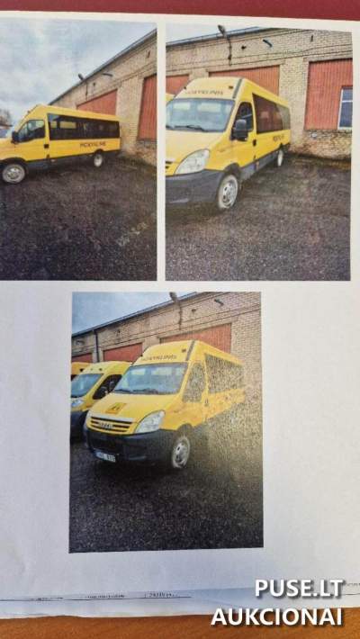 Autobuso Iveco Daily 50C 15V aukcionas su pradine 7000 EUR kaina Anykščių rajone
