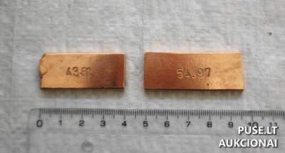 Aukso lydiniai 585 prabos (100g bendras svoris) aukcione su pradine kaina 5400 EUR Mokesčiai