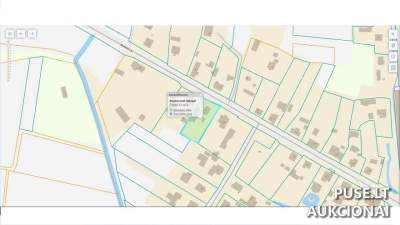 3/16 dalis žemės sklypo Radviliškio r. Baisogalos mstl. Mokyklos g. 66 su gyvenamosios teritorijos paskirtimi, pradinė kaina 2684 EUR
