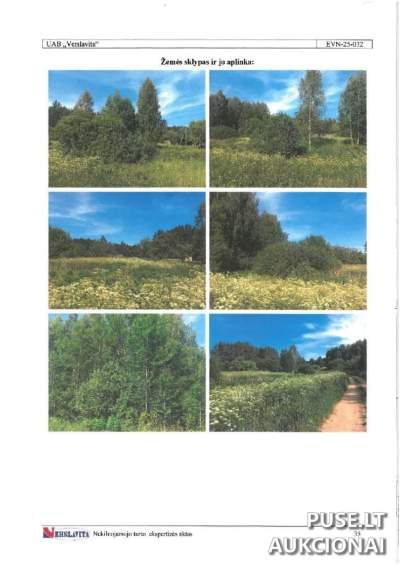 Parduodamas 3,35 ha žemės ūkio sklypas Švenčionių r. sav., Biržijos k., pradinė kaina 9120 EUR