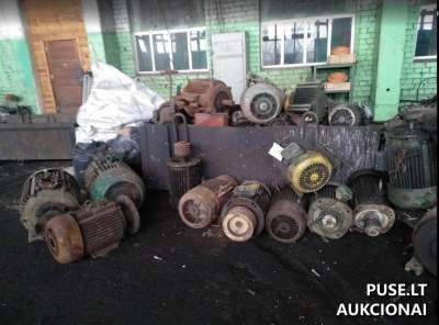 Spalvotas metalo laužas (elektros varikliai) Marijampolėje, pradinė kaina 3500 EUR, apie 5 tonos